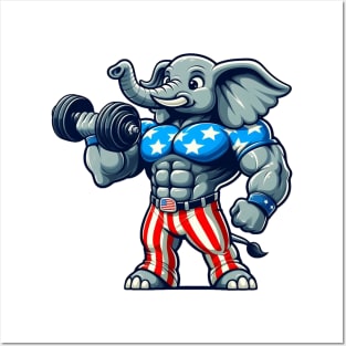 Muscular Elephant Posters and Art